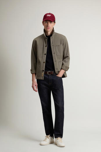 Chore Overshirt stückgefärbt aus Baumwolltwill Grün photo 1 | Woolrich