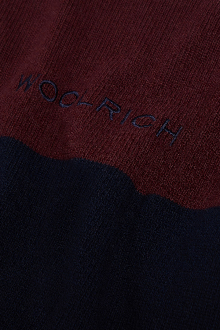 Maglione in lana girocollo color block