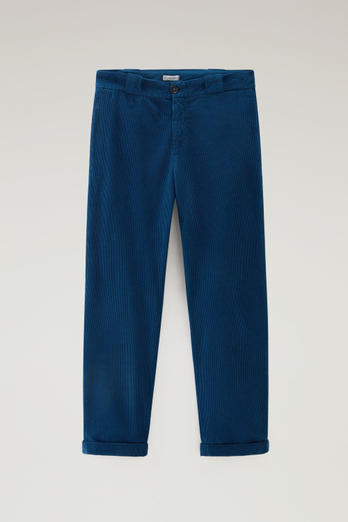 Garment-Dyed Pants in Corduroy Blue | Woolrich