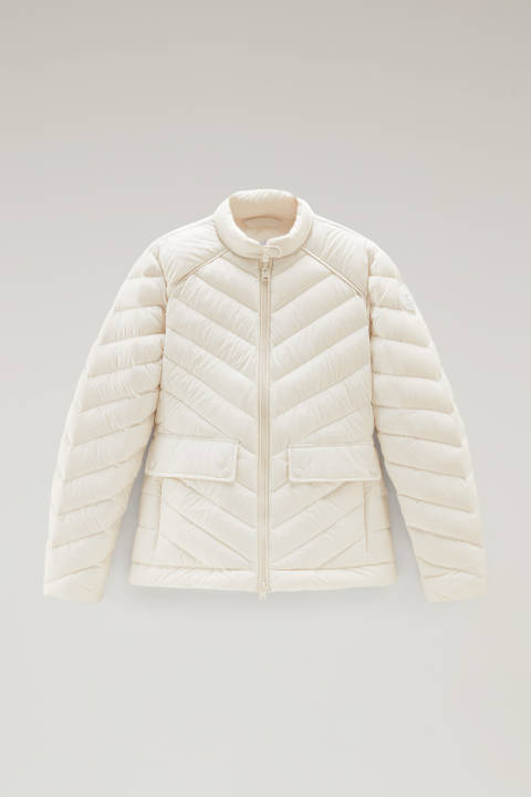 Short Padded Jacket with Chevron Quilting White photo 2 | Woolrich