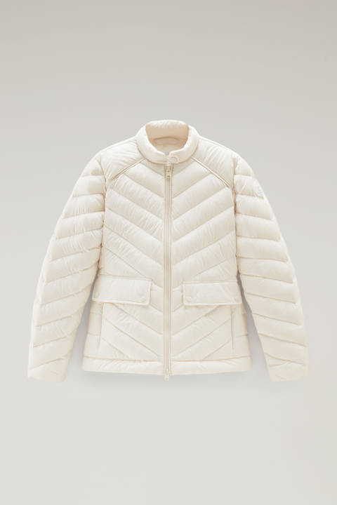 Giacca corta imbottita con trapuntatura chevron Bianco photo 2 | Woolrich