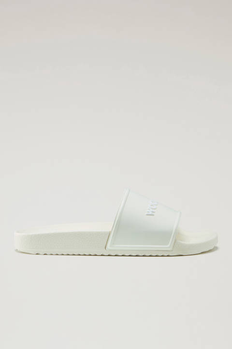 Rubber Slide Sandals White | Woolrich