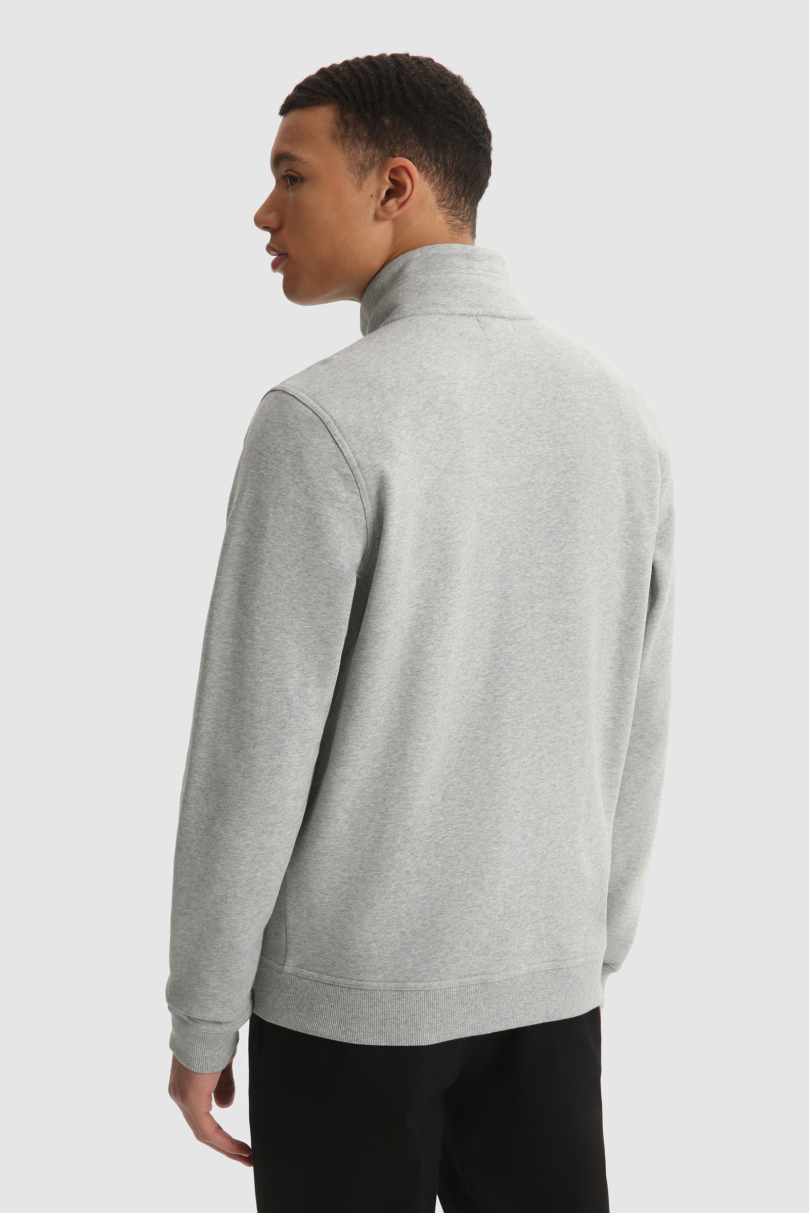 Luxury Full-Zip Track Jacket with High Collar Grey photo 4 | Woolrich