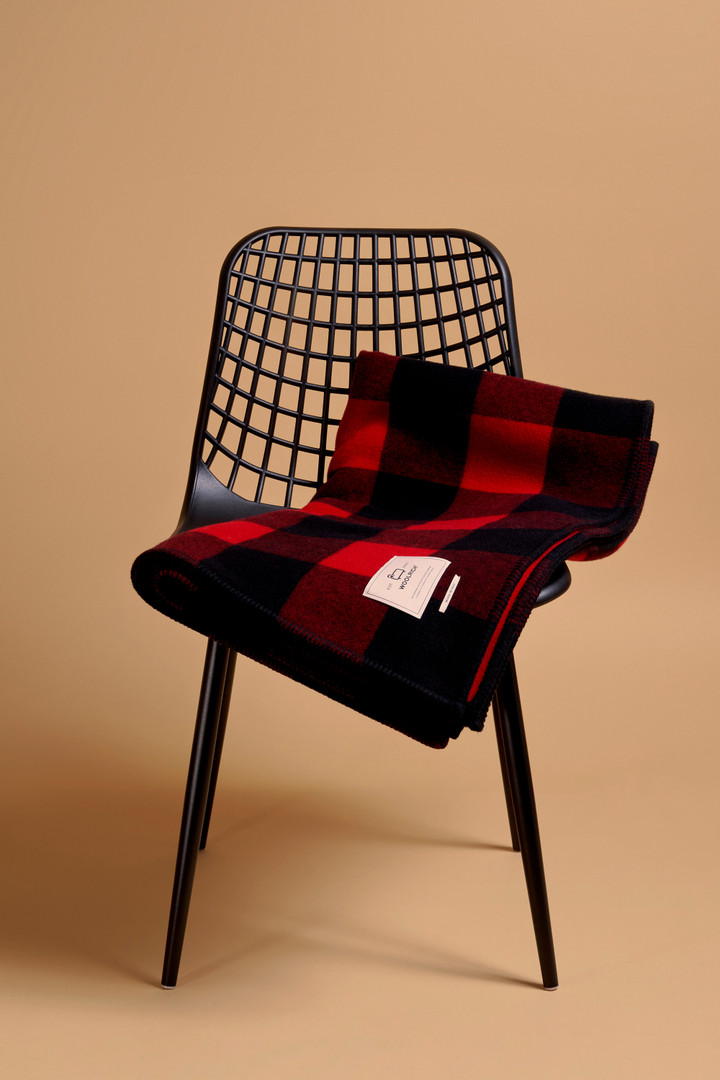 Buffalo Check Pure Wool Blanket - Made in Italy Red | Woolrich
