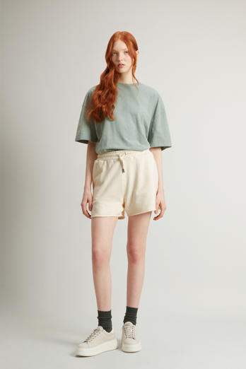 Pure Cotton Fleece Shorts White | Woolrich