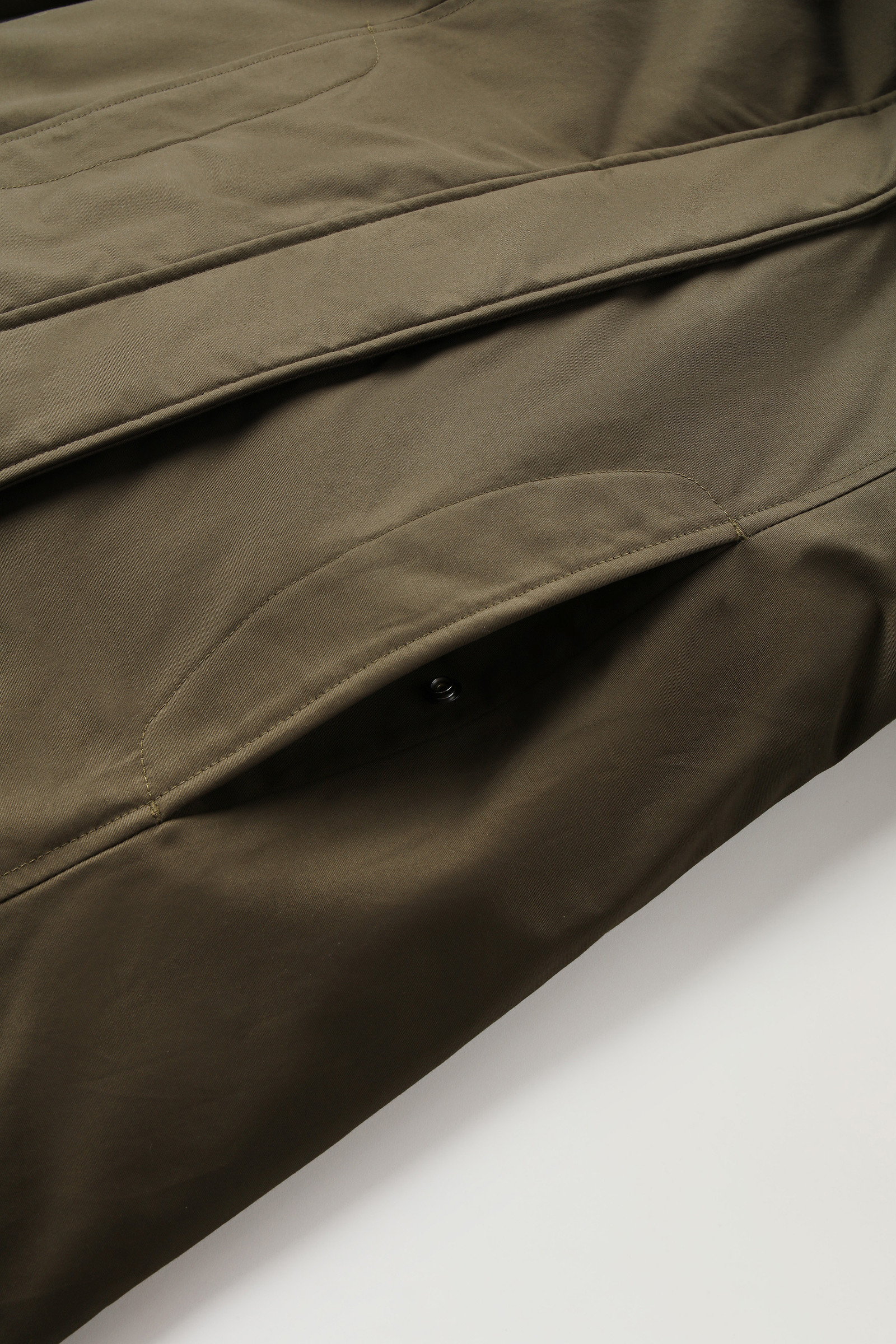 Boulder Parka in Ramar Cloth con cappuccio e collo removibile in pelliccia sintetica verde photo 8 | Woolrich