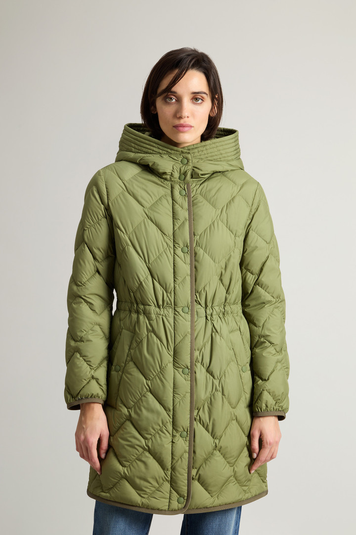 Heritage Parka in Microfiber with Hood and Visor Green photo 1 | Woolrich