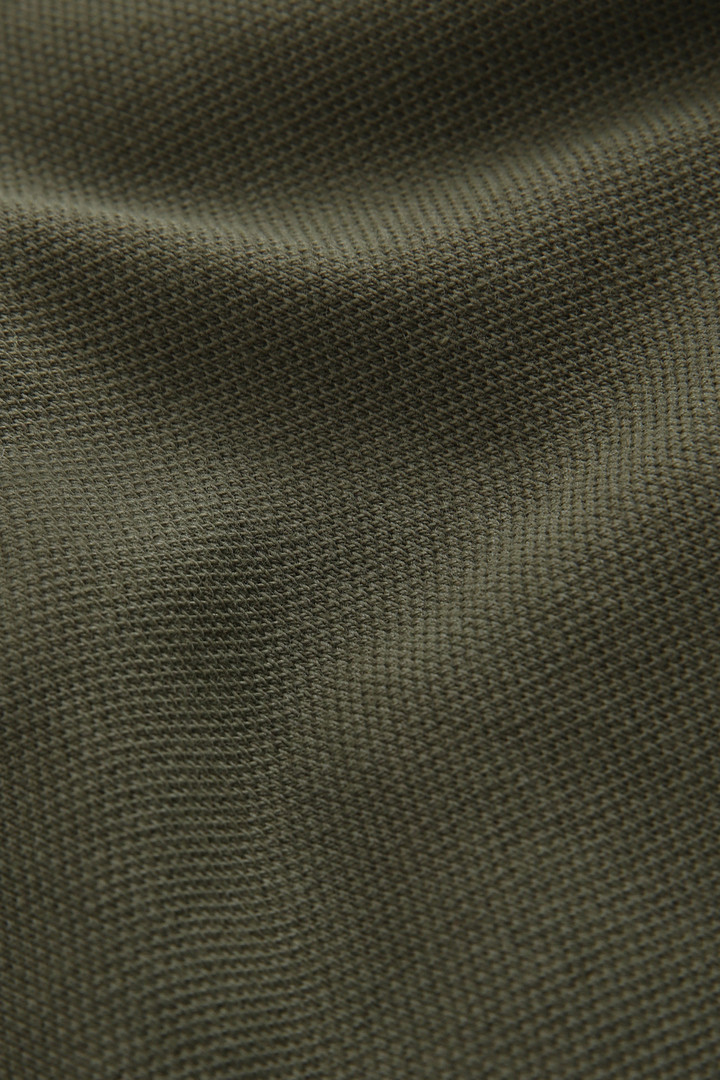 Polo Monterey en piqué de coton extensible vert photo 7 | Woolrich