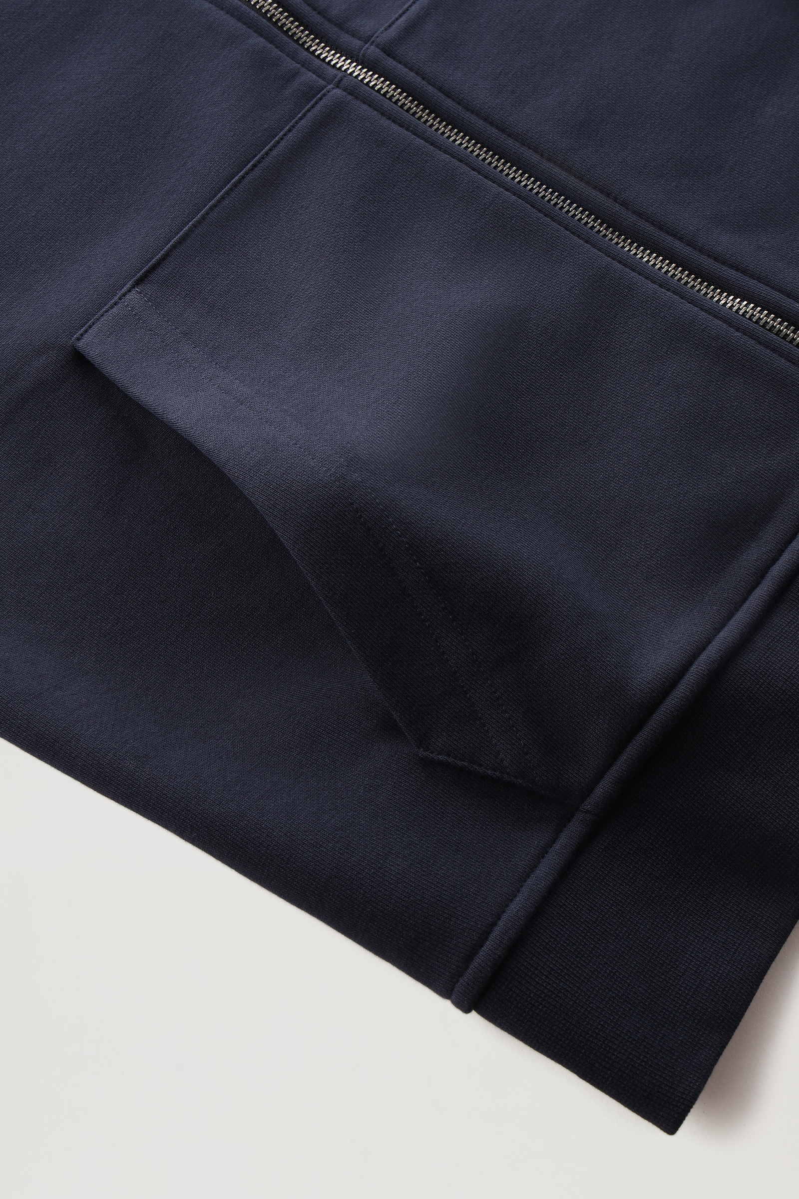 Lichte klassieke capuchontrui met volledige rits blauw photo 9 | Woolrich