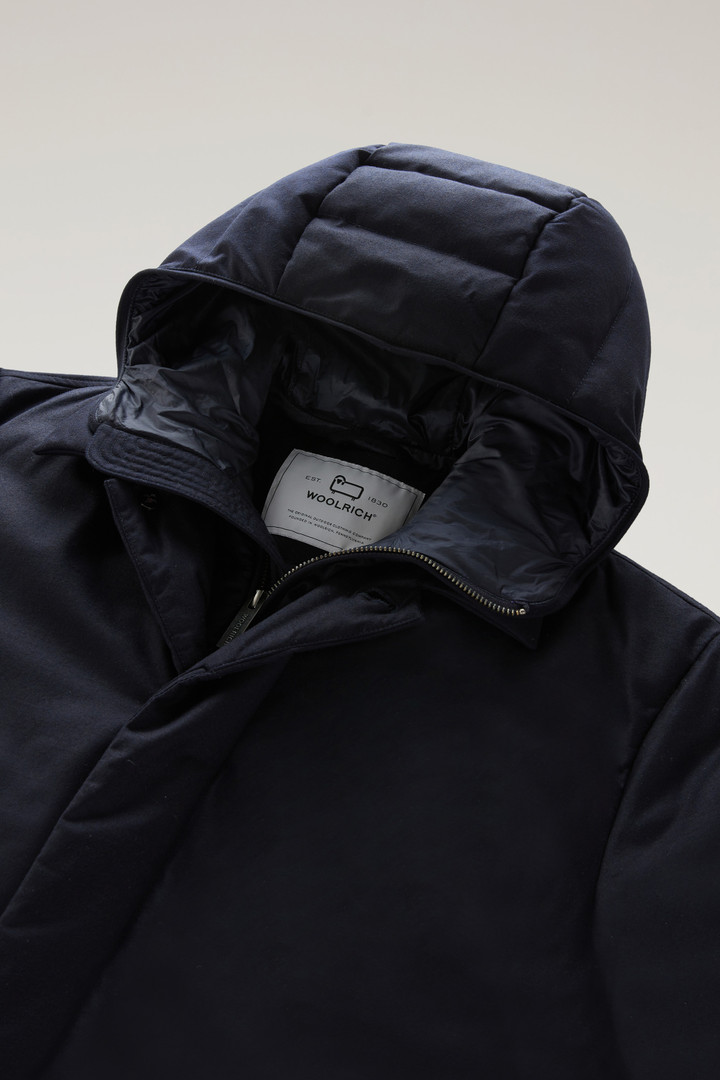 Luxury 2-In-1 Coat in Italian Wool and Silk Blend Crafted from a Loro Piana Fabric Blue photo 2 | Woolrich