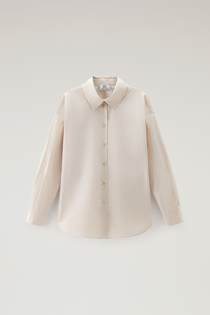 Poplin Shirt in Pure Cotton Beige photo 5 | Woolrich