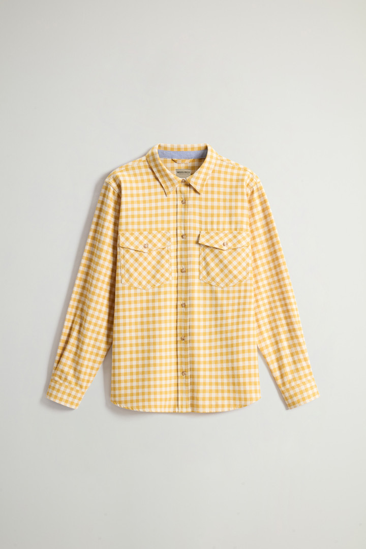 Flannel Shirt with Buffalo Check Pattern Yellow photo 5 | Woolrich