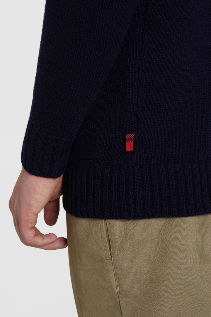 Maglione color-block collo alto in lana