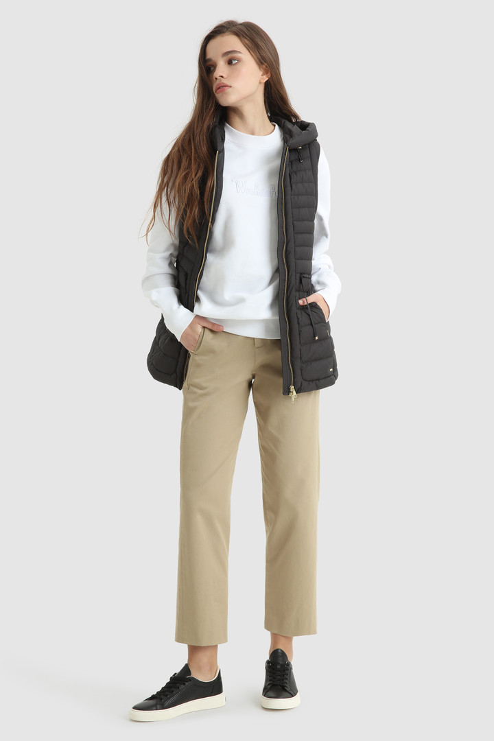 Gilet matelassé Hibiscus avec capuche noir photo 2 | Woolrich