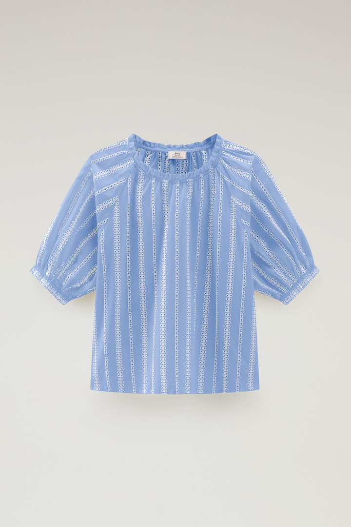 Embroidered Blouse in Pure Cotton Blue photo 5 | Woolrich