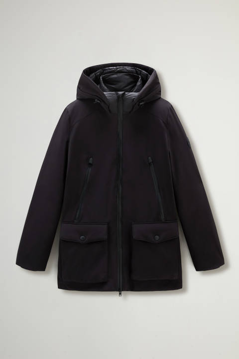 Parka in Tech Softshell Black photo 2 | Woolrich