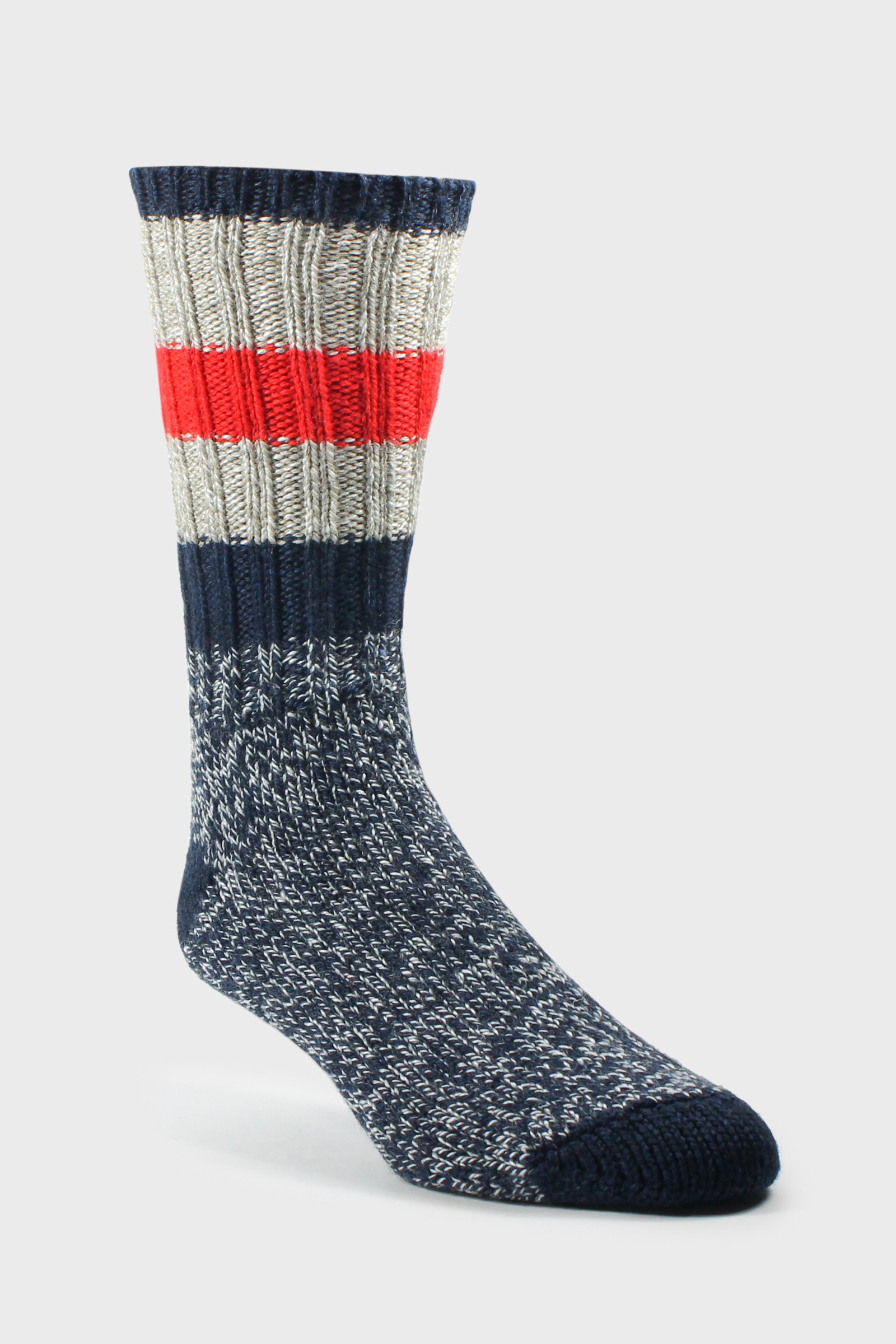 Merino Stripe Socks - Made in the USA Blue photo 2 | Woolrich