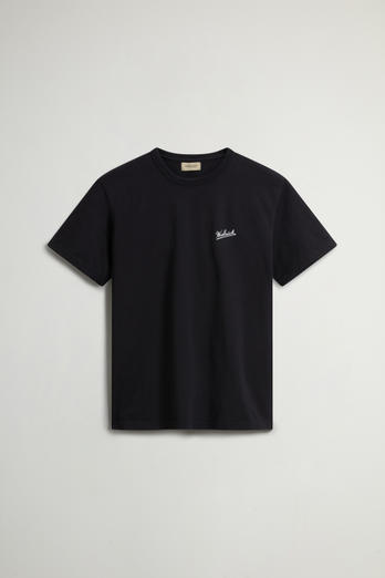 Pure Cotton T-Shirt with Logo Black photo 1 | Woolrich