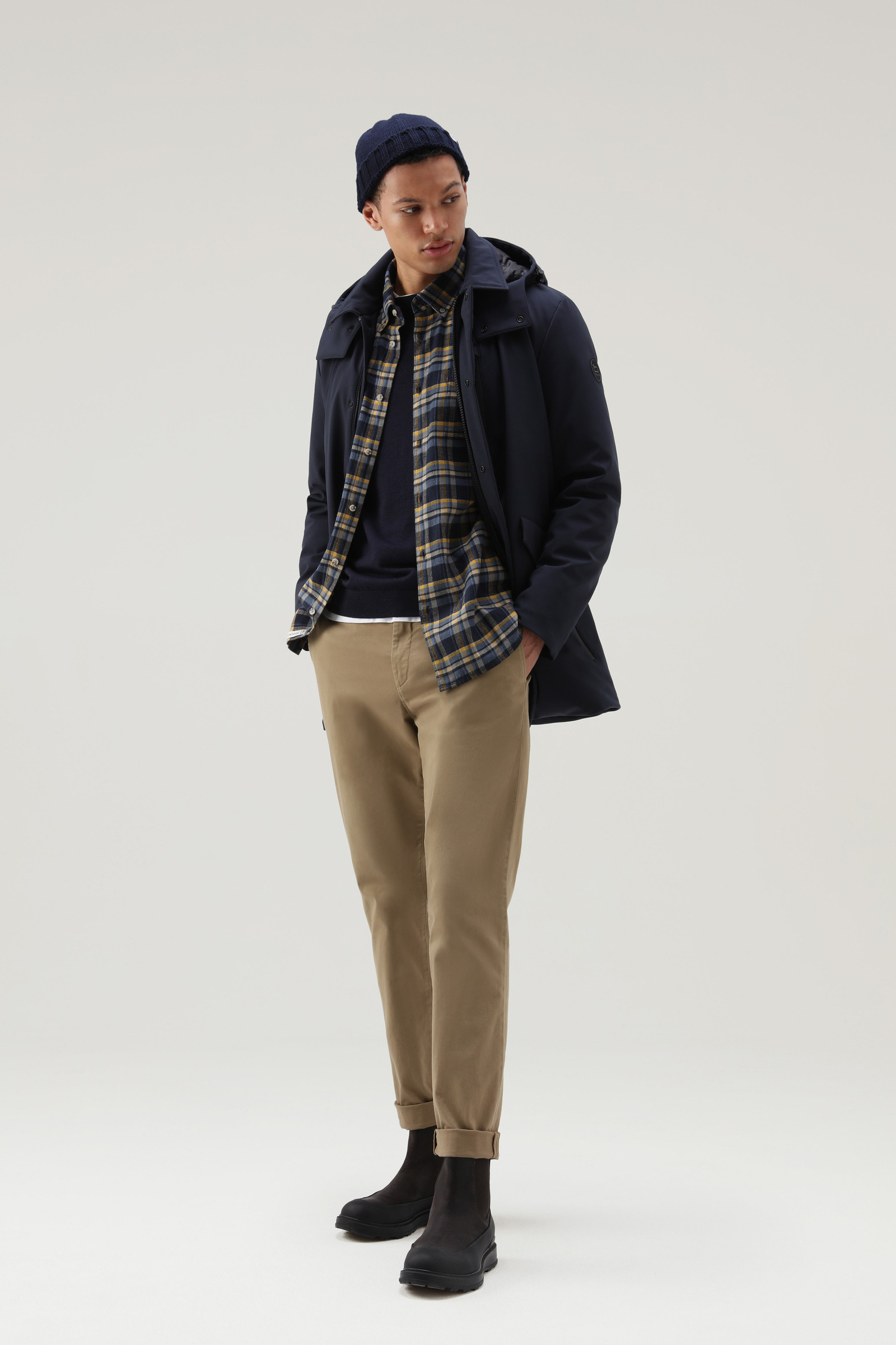 Men's Barrow Mac Softshell Coat Blue | Woolrich USA