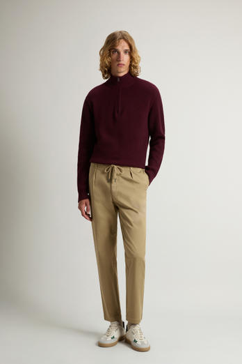 Stretch Cotton Twill Milton Pants Beige | Woolrich