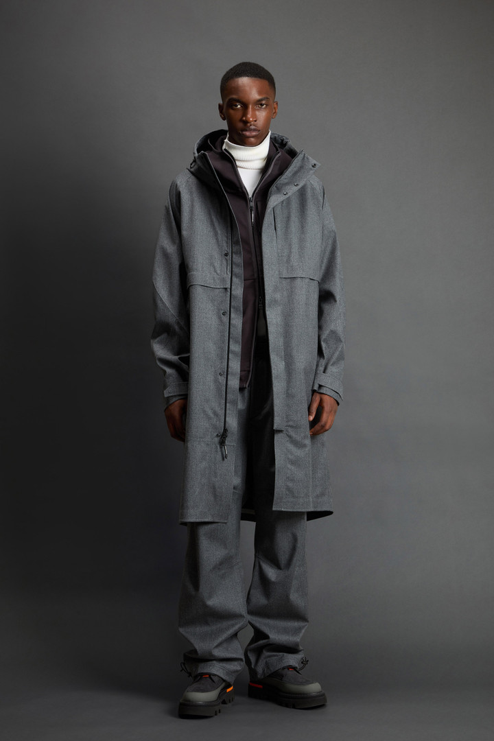 Cappotto in pura lana vergine italiana con cappuccio by Todd Snyder Grigio photo 1 | Woolrich