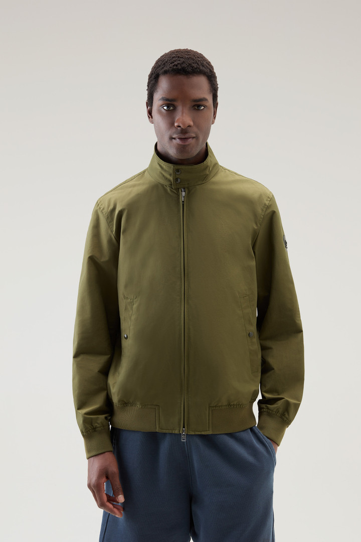 Cruiser Bomber Jacket in Ramar Cloth with Turtleneck Green photo 1 | Woolrich