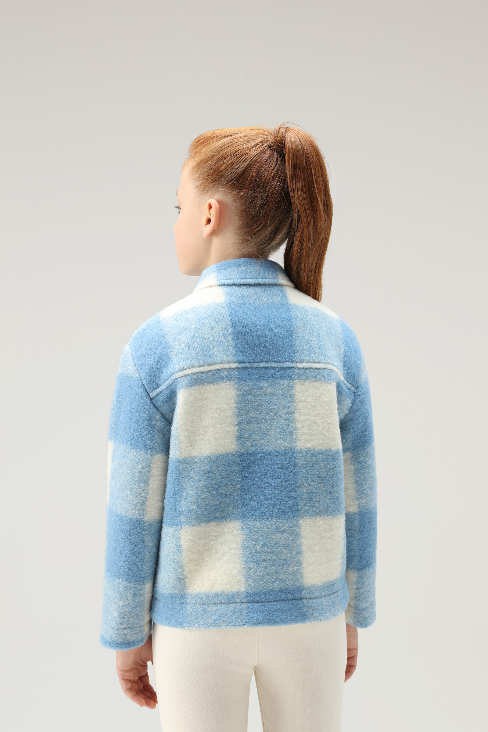 Girls' Gentry Wool Overshirt Blue photo 3 | Woolrich