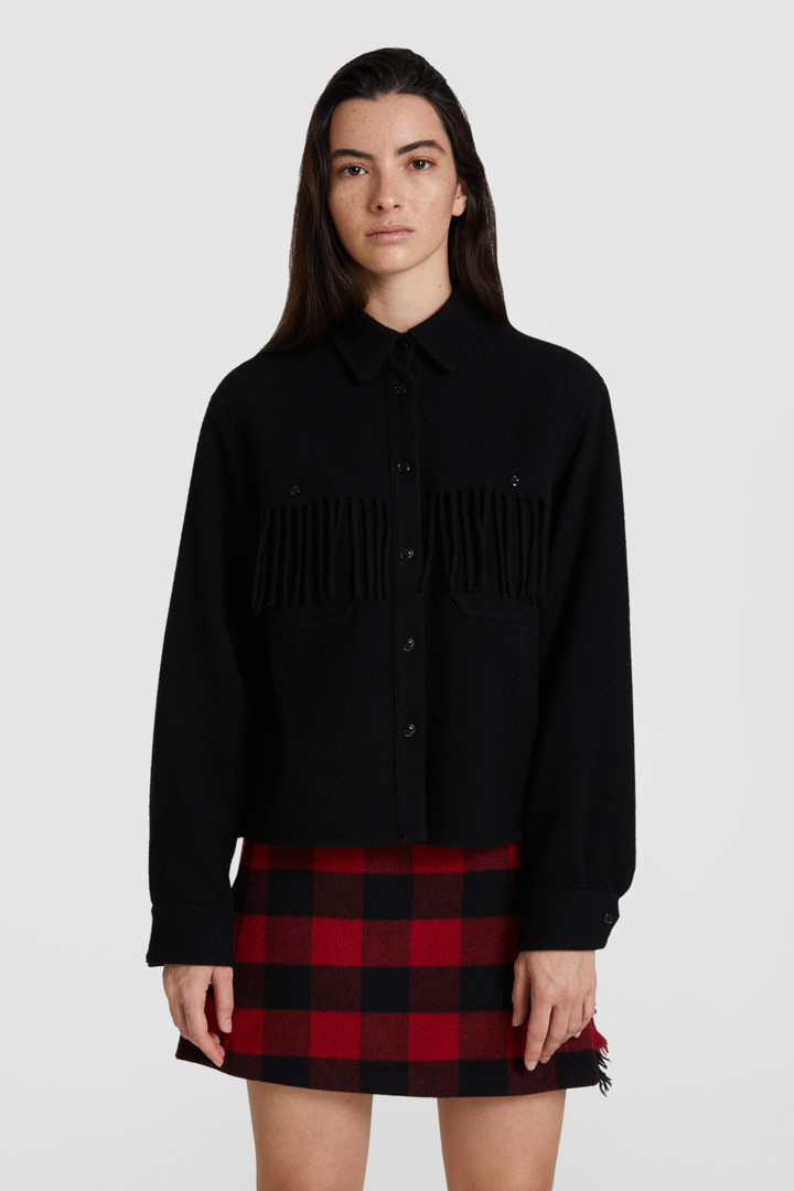 Stag Overshirt mit Fransen