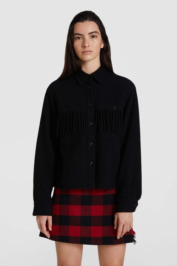 Stag Overshirt mit Fransen