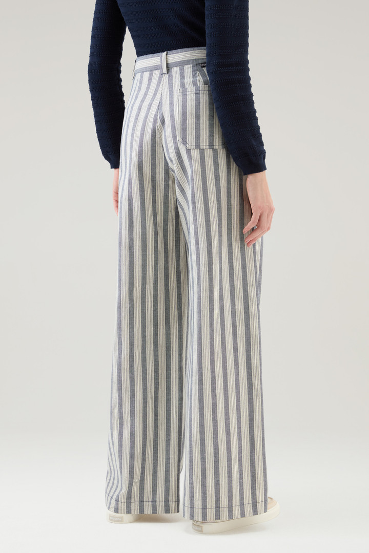 Pantalon Marine en coton et lin mélangés Bleu photo 3 | Woolrich