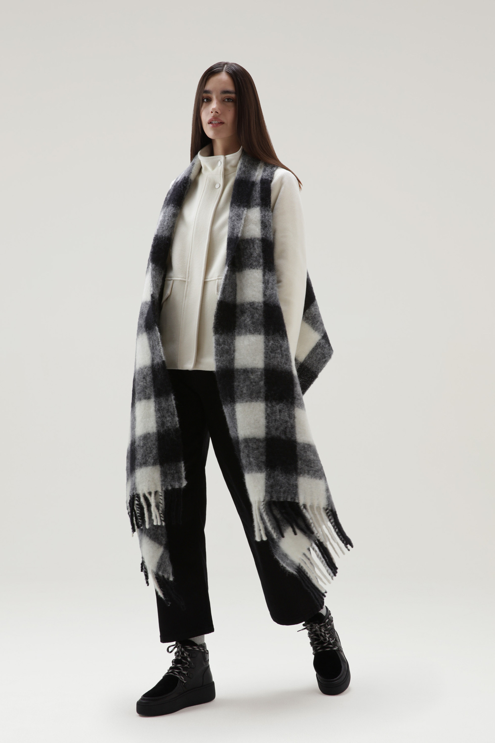 Kuna Jacket in Wool and Cashmere Blend White photo 2 | Woolrich