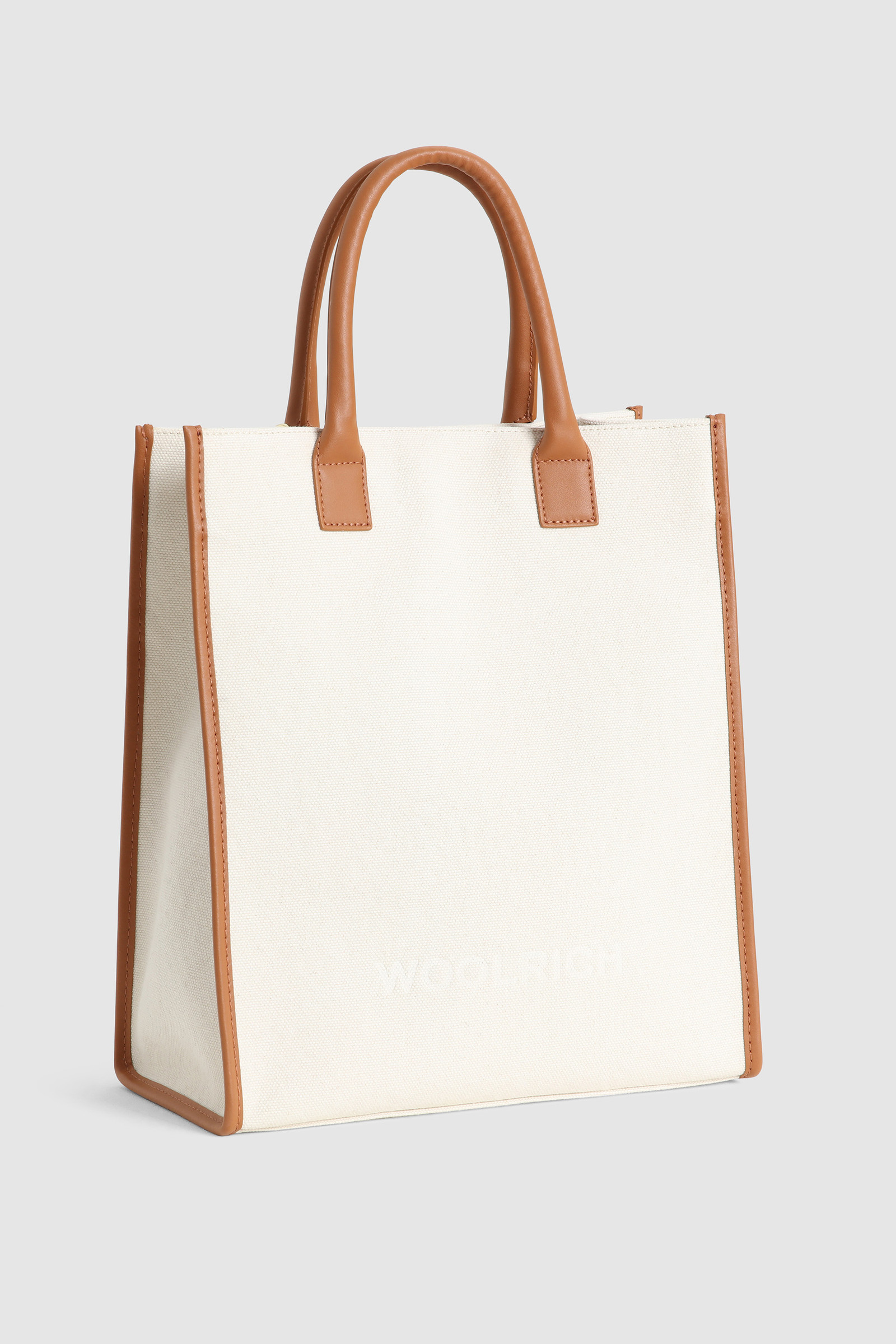 Borsa Tote in tela bianco photo 2 | Woolrich