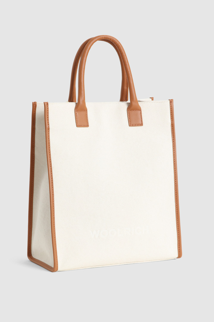 Borsa Tote in tela bianco photo 2 | Woolrich