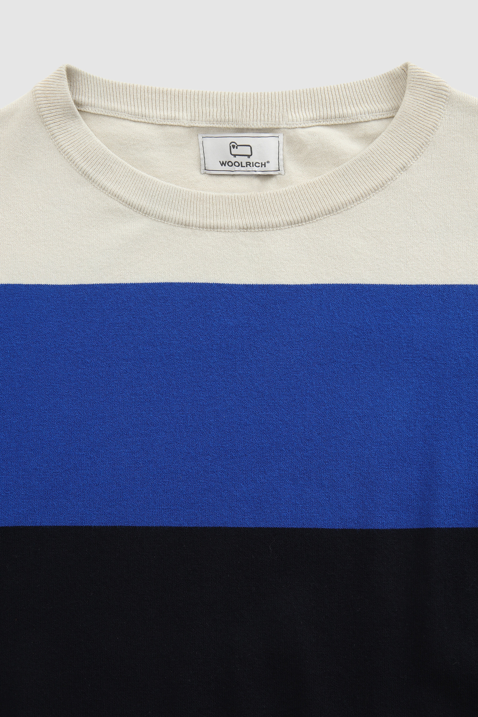 Jersey de cuello redondo con manga 3/4 azul photo 5 | Woolrich
