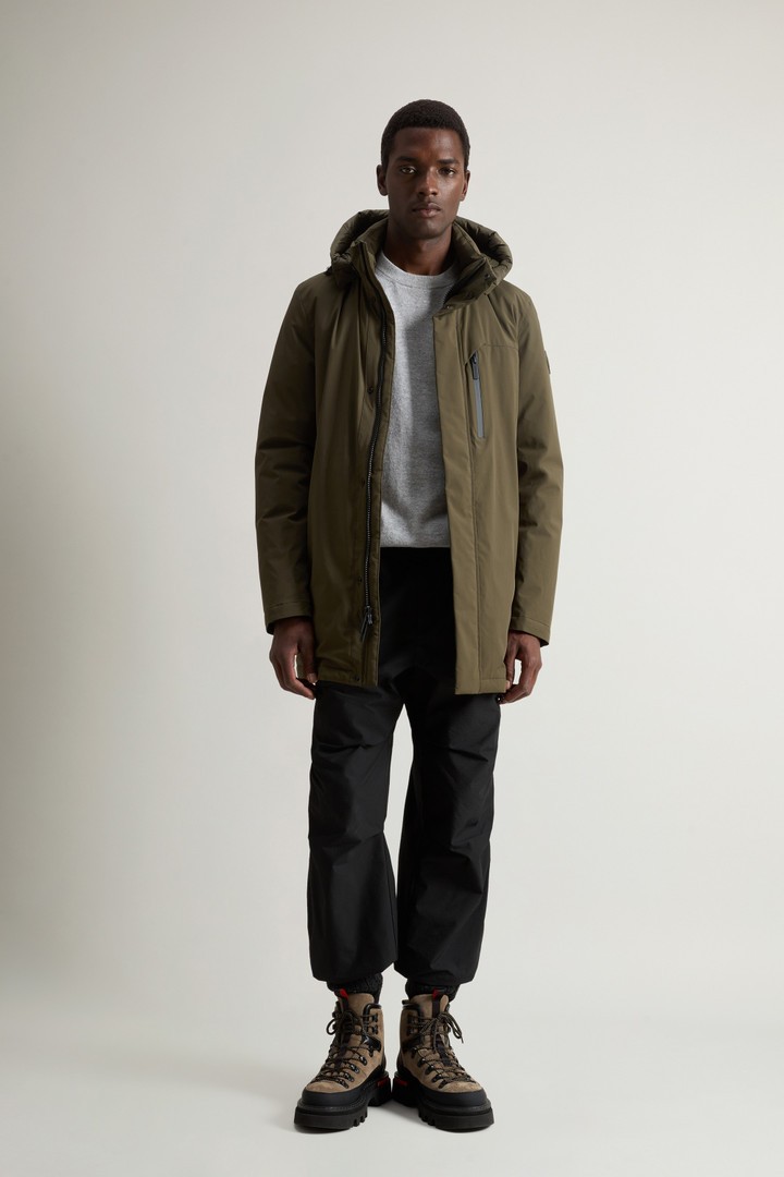 Mountain Parka in Stretch Nylon Green photo 2 | Woolrich