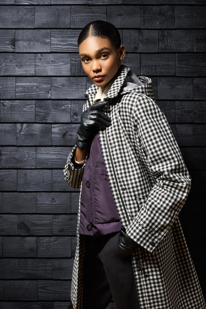 Garngefärbter Trenchcoat aus dreilagigem Stoff mit Kapuze Grau photo 9 | Woolrich