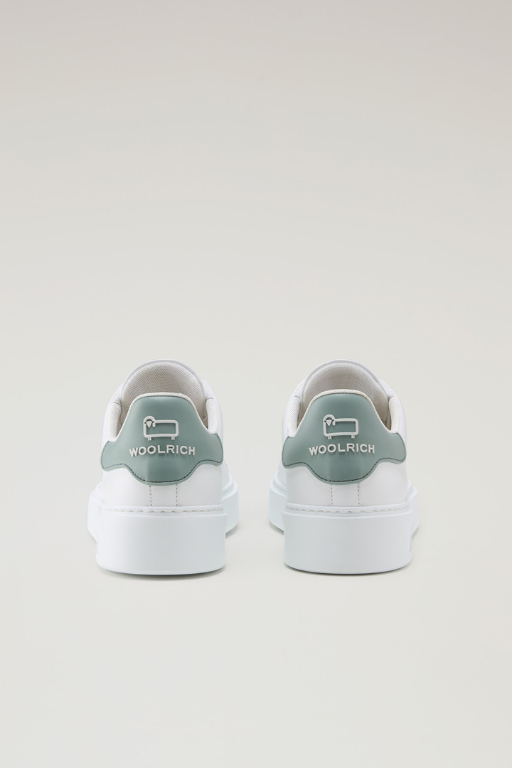 Classic Court Sneakers in Leather with Contrasting Patch White photo 3 | Woolrich