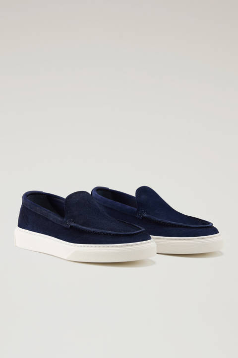 Suede Leather Loafers Blue photo 2 | Woolrich