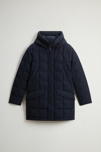 Blizzard Parka in Ramar Cloth with Square Quilting Blue photo 1 | Woolrich