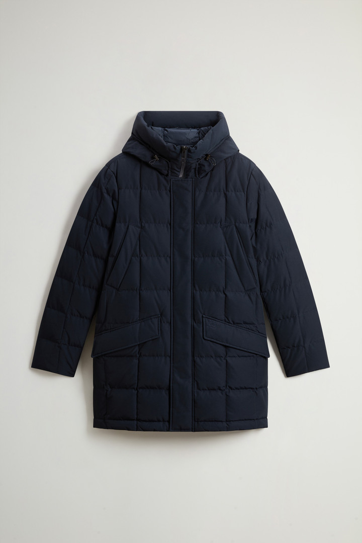 Blizzard Parka in Ramar Cloth with Square Quilting Blue photo 5 | Woolrich