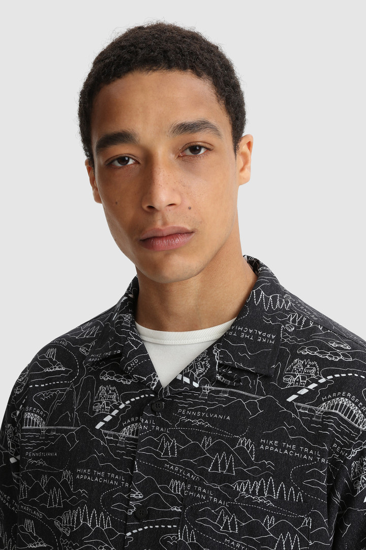 Tencel hemd met Trail patroon