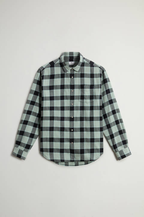 Karoshirt aus leichtem Flanell Grün photo 2 | Woolrich