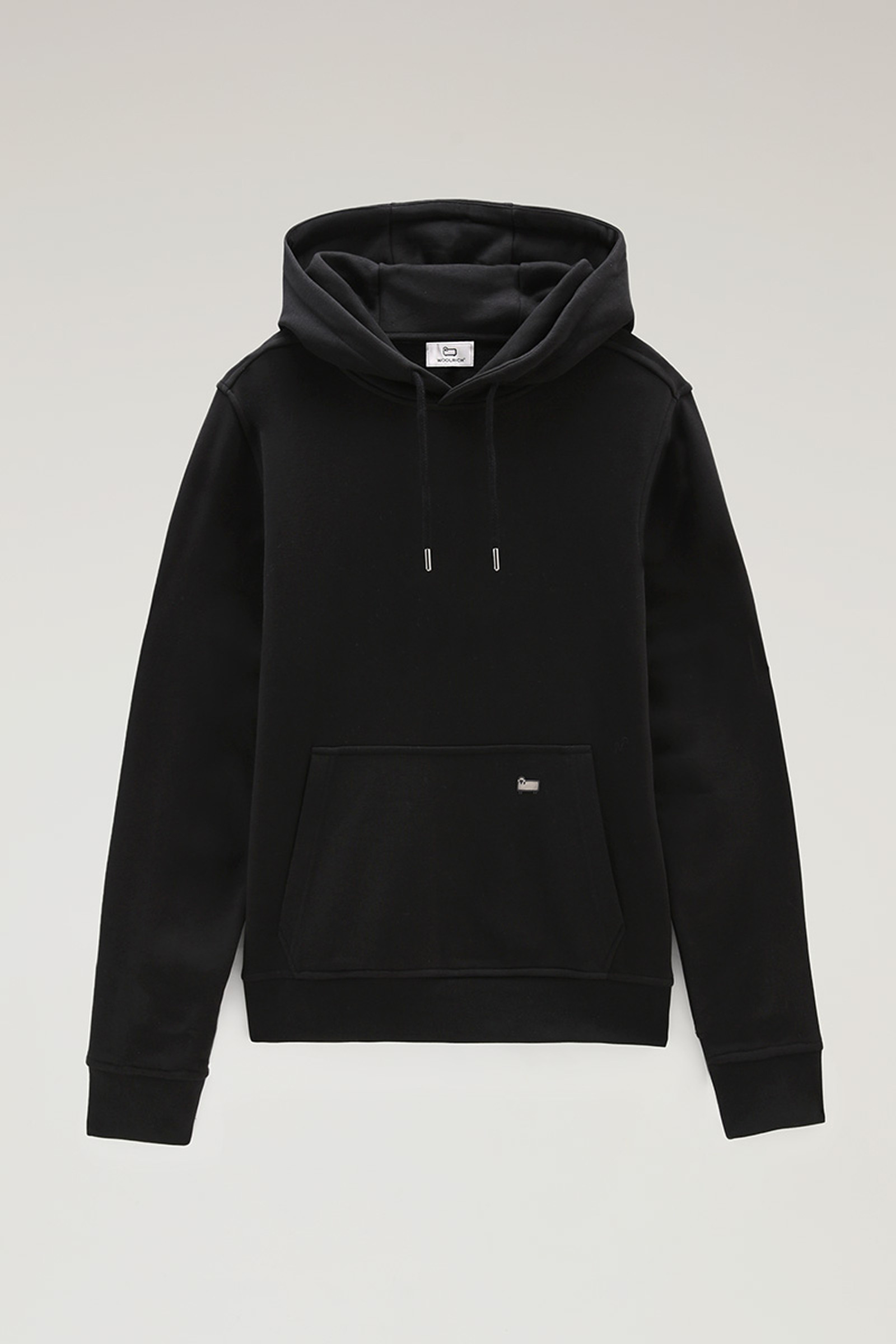 Leichter, klassischer Unisex-Kapuzenpullover Schwarz | Woolrich