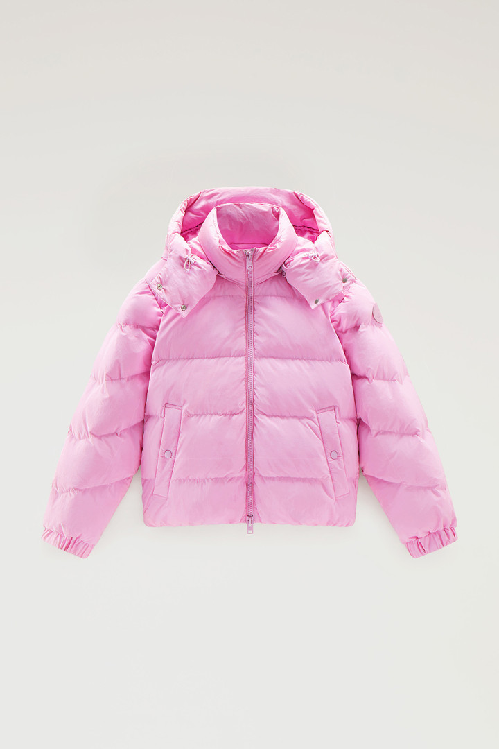 Quilted Down Jacket in Eco Taslan Nylon with Detachable Hood Pink photo 5 | Woolrich