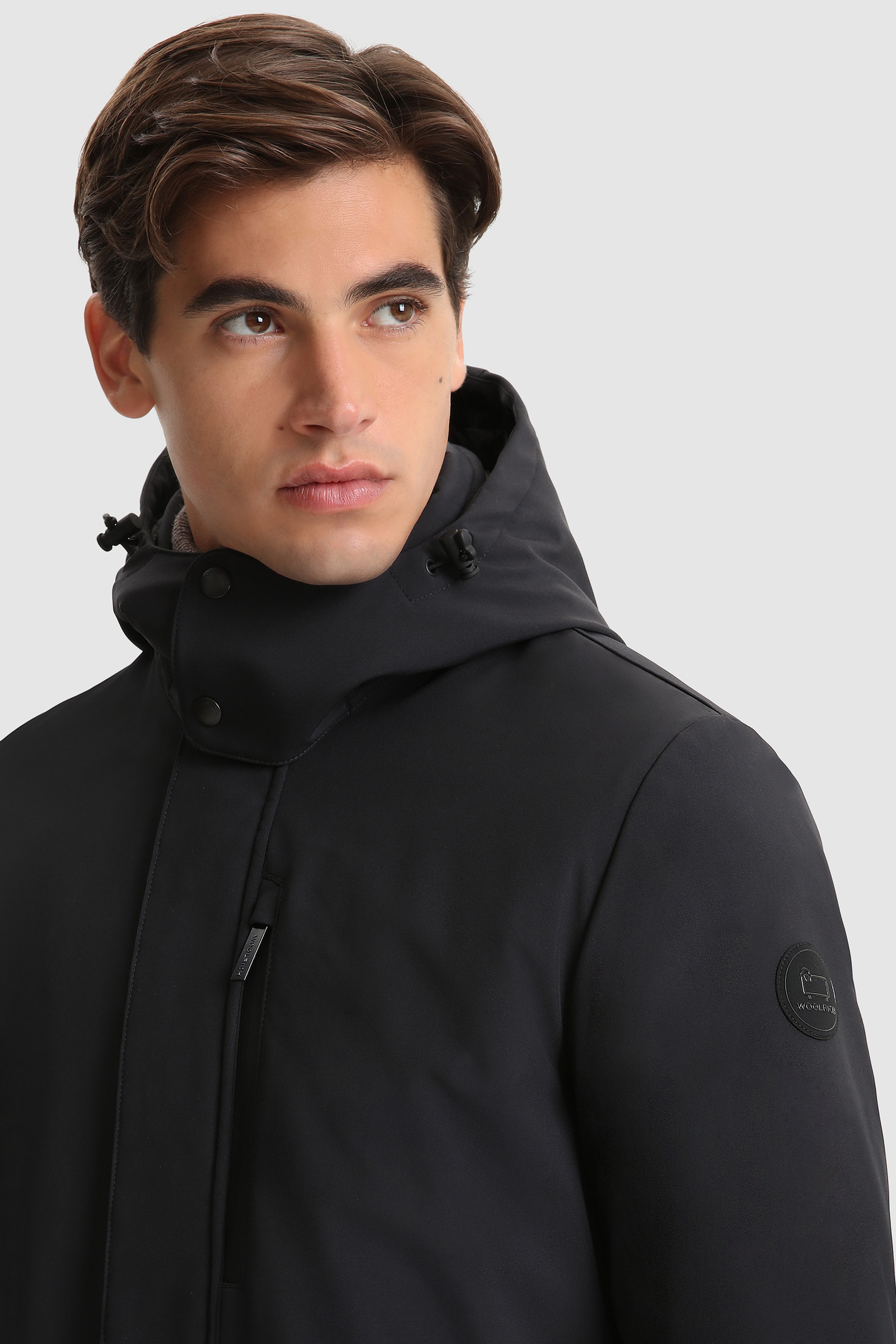 Barrow Mac Soft Shell jack met afneembare capuchon Zwart photo 5 | Woolrich