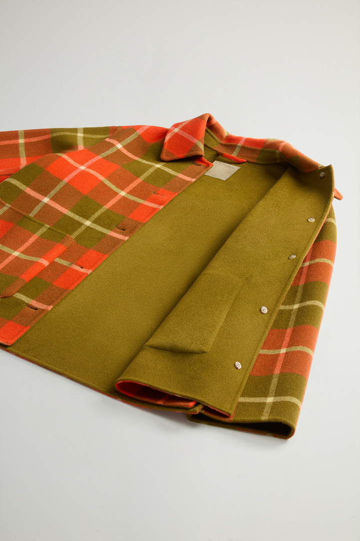 Jacket in Pure Virgin Wool with Checked Pattern Orange photo 8 | Woolrich