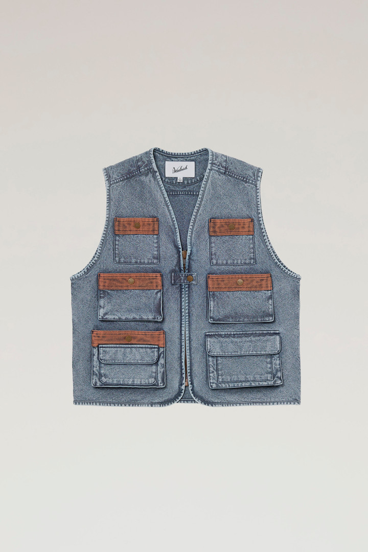 Rope-Dyed Vest in CORDURA Nylon and Cotton Blend Blue photo 1 | Woolrich