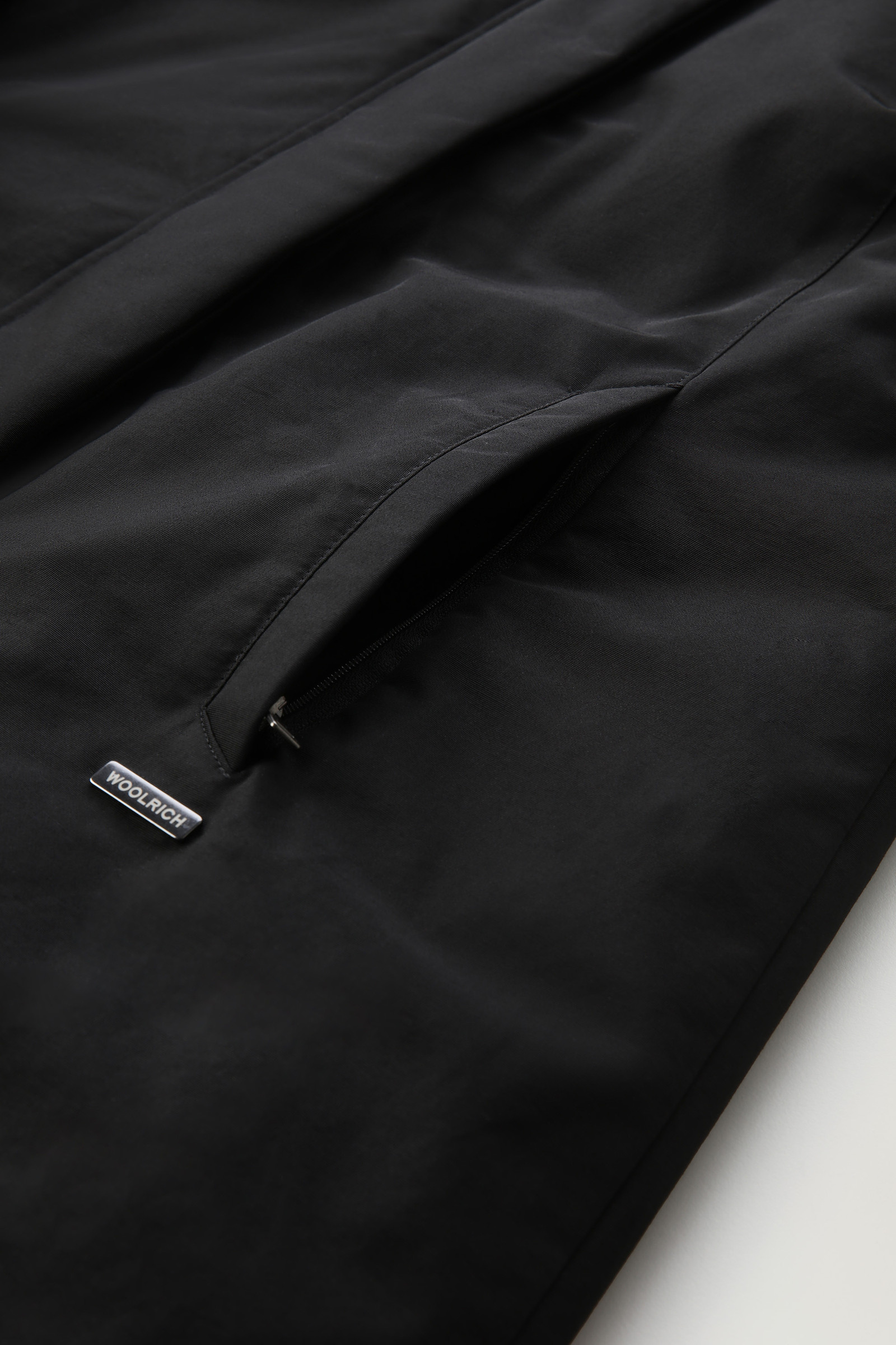 Bow Bridge Parka with Faux Fur in Ramar Cloth Black photo 9 | Woolrich