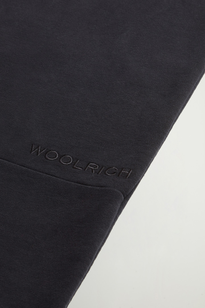 Pure Cotton Pants with Drawstring and Rear Pocket Black photo 7 | Woolrich