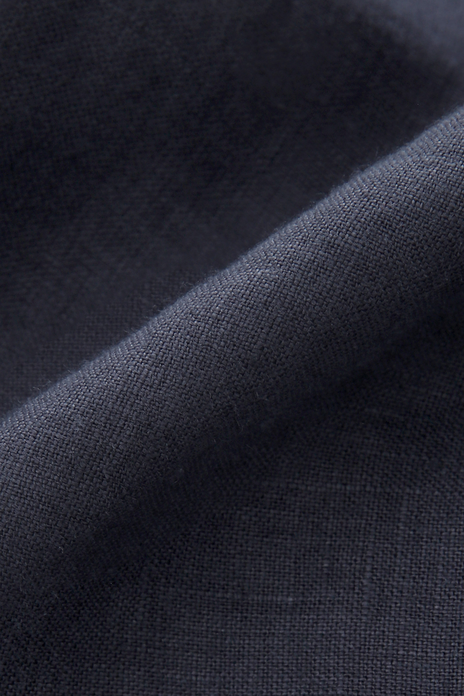 Chemise en pur lin teinte en pièce à col Mao bleu photo 9 | Woolrich